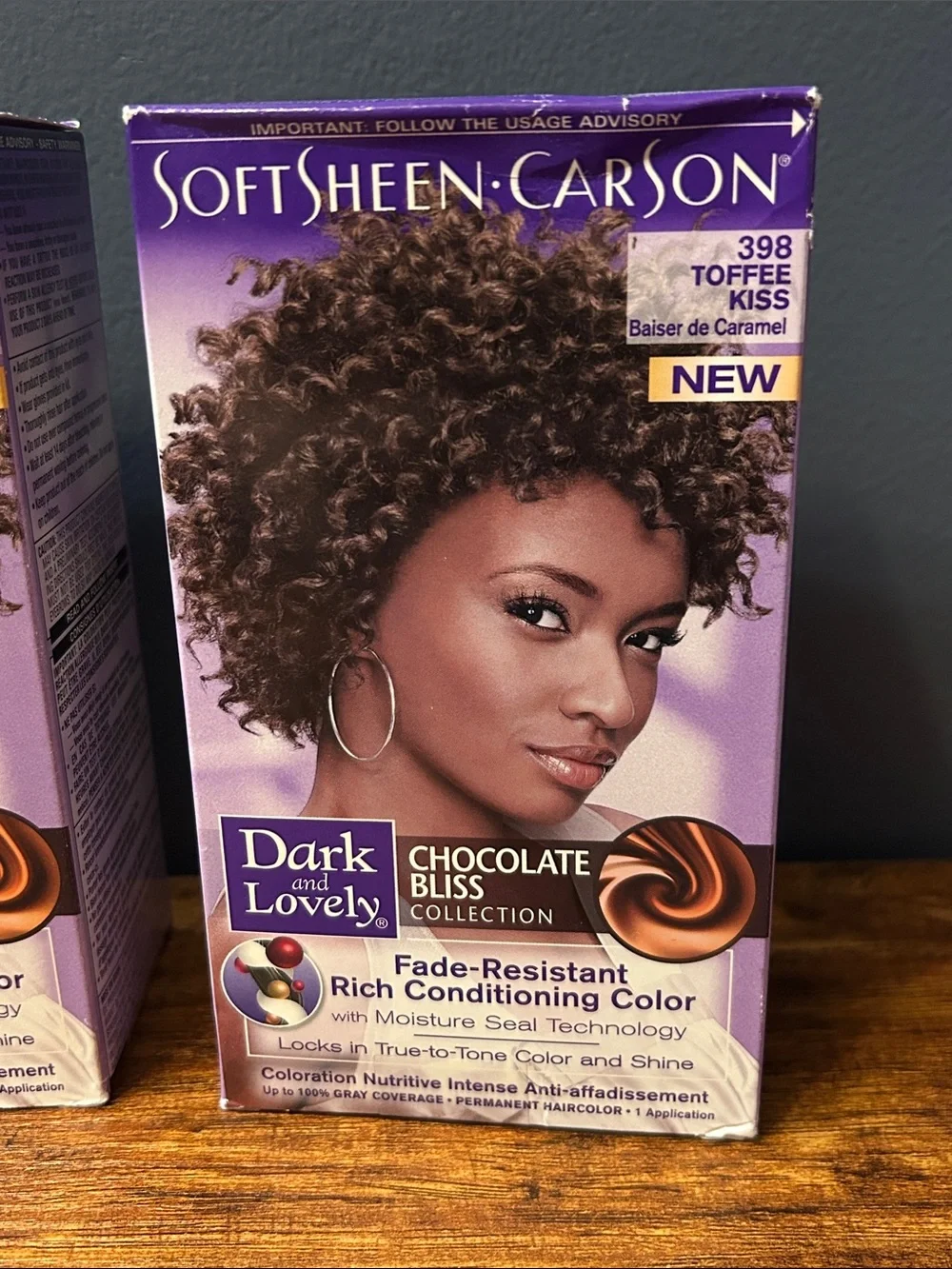Lot of 3 Softsheen-Carson Dark & Lovely Toffee Kiss 398 Hair Color
